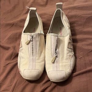 Merrell Cream Zip-Up Casual Shoes